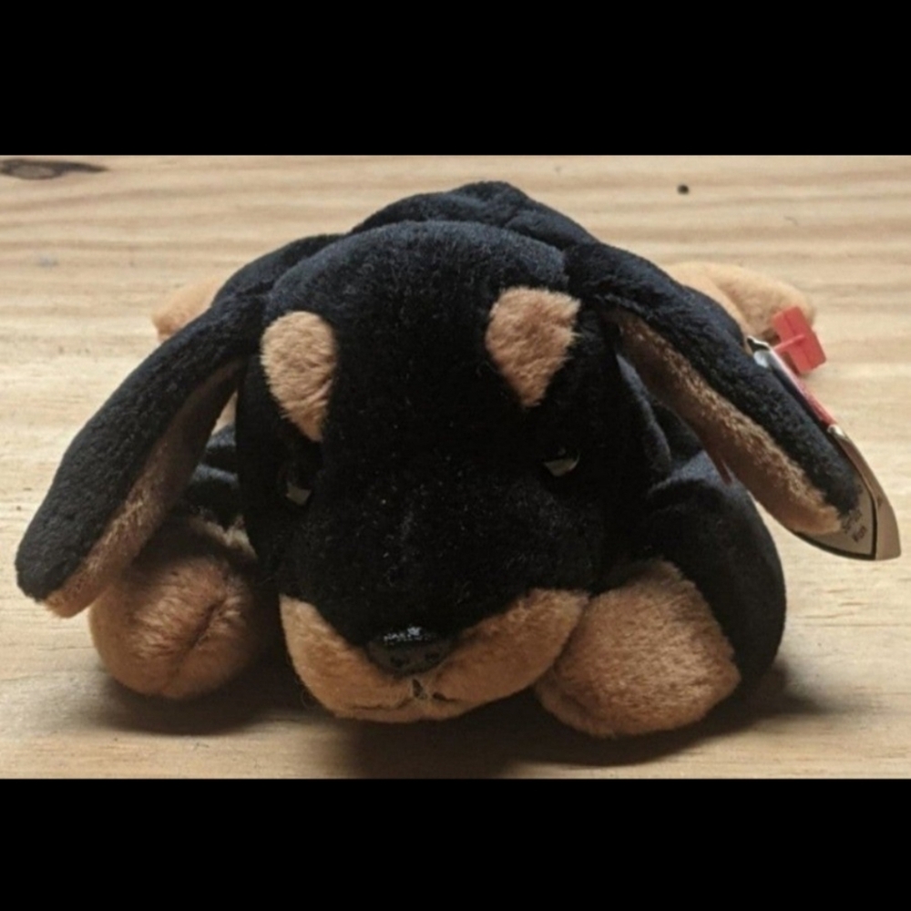 Ty Black and Tan Plush Dachshund Small Pet Toy